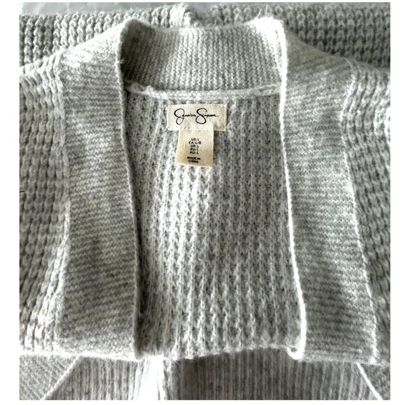 Jessica Simpson Grey Cardigan Sz L - Picture 3 of 6